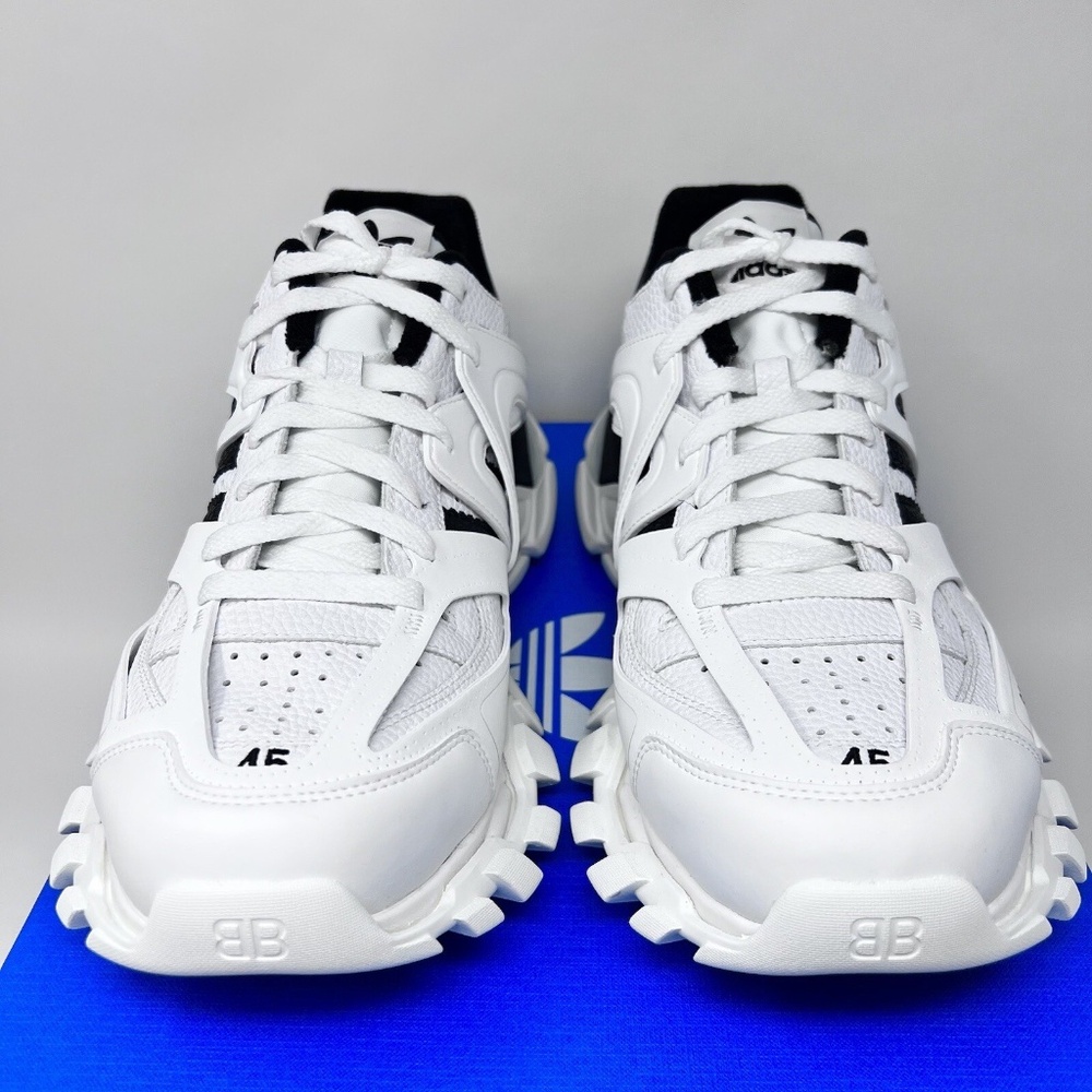 Balenciaga x Adidas Track Forum Sneakers Size 45 EU White Black - Picture 3 of 9
